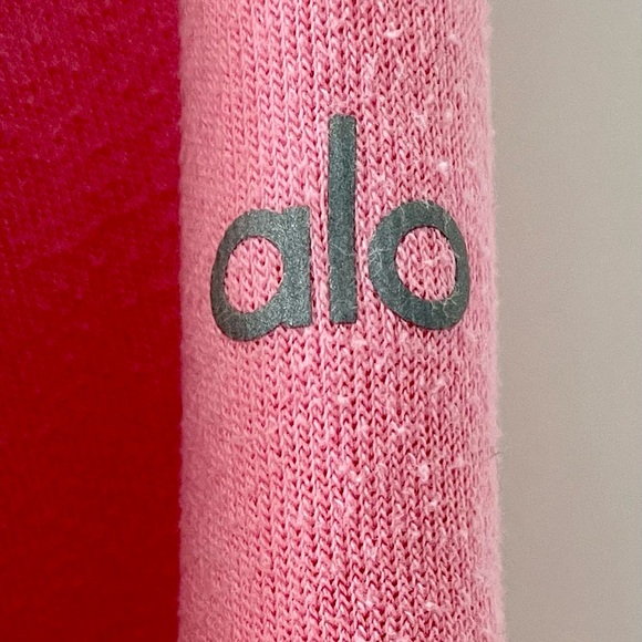 ALO YOGO Pink Freestyle Oversized Mock Neck Sweatshirt - Picture 6 of 7